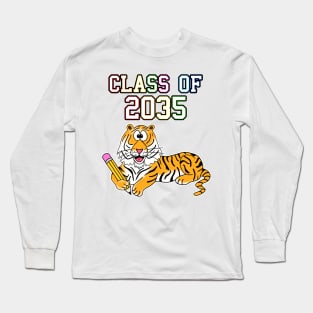 Class Of 2035 Tiger First Day Of School Long Sleeve T-Shirt